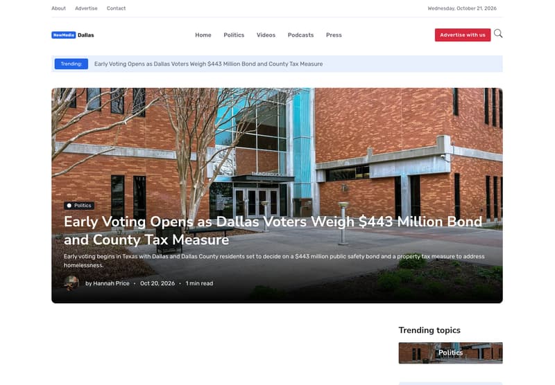 The NewMedia Dallas home page